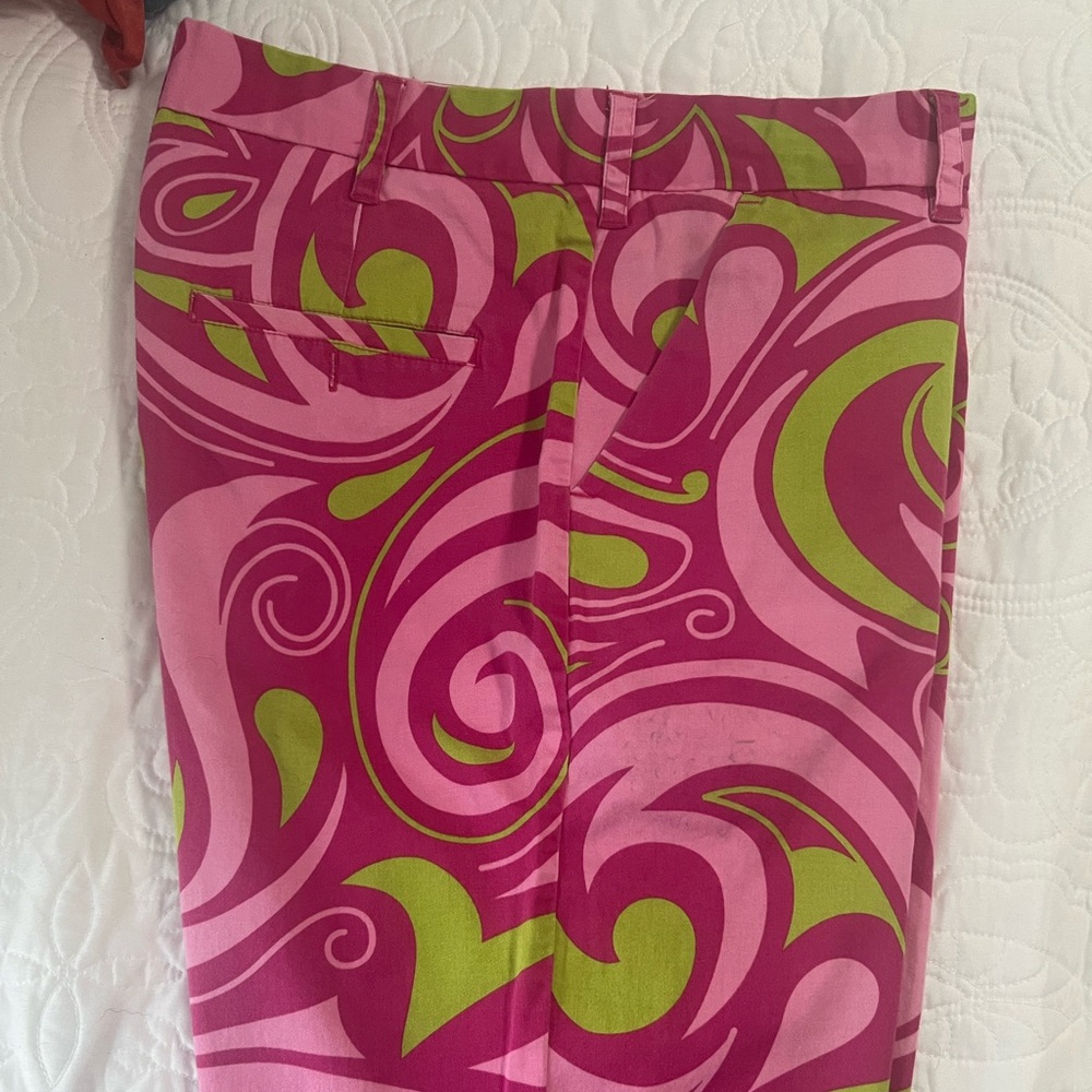 Loudmouth Pink and Green Swirl Golf Shorts